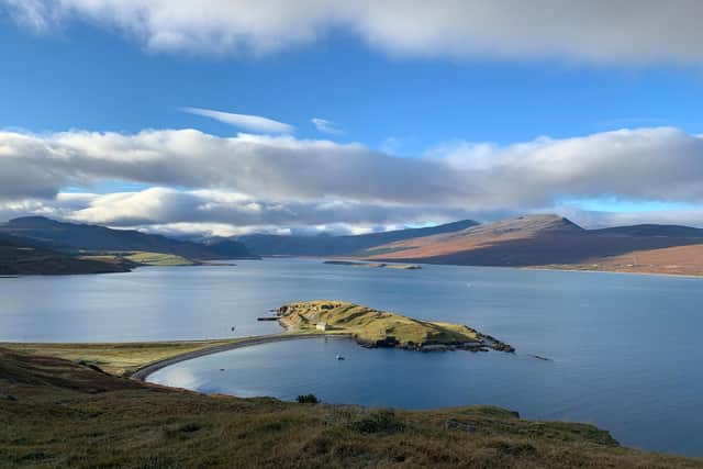 Ard Neakie and the tombola beach at Loch Eriboll near Durness, Sutherland. PIC: BBC ALBA.