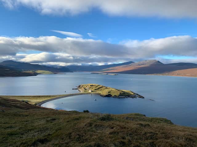Ard Neakie and the tombola beach at Loch Eriboll near Durness, Sutherland. PIC: BBC ALBA.