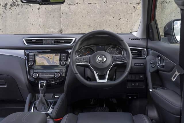 The Qashqai's interior materials and layout can't match its best rivals