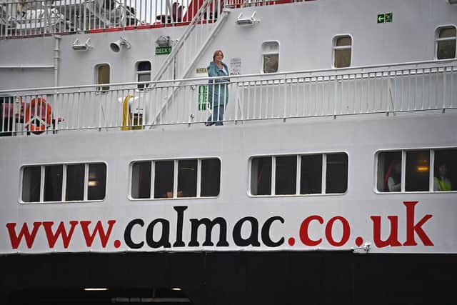 Baby girl born aboard CalMac ferry on Wednesday morning (pic: Jeff J Mitchell)