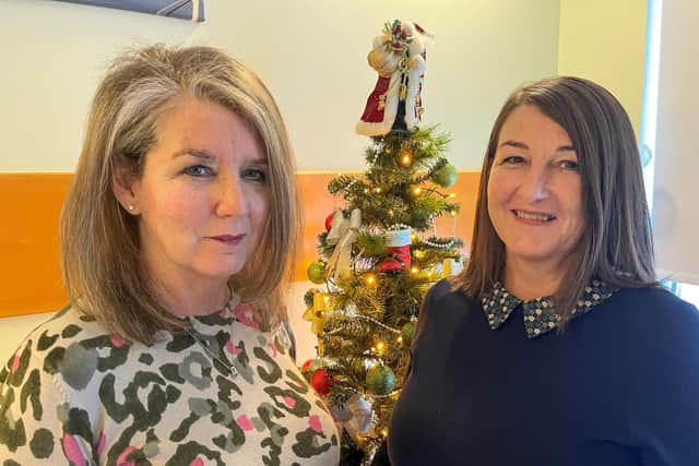 Allison Kerr (right), and Karen Owens who both had heart transplants, are looking forward to celebrating their first normal festive season in years after making full recoveries. Picture: NHS Golden Jubilee /PA Wire