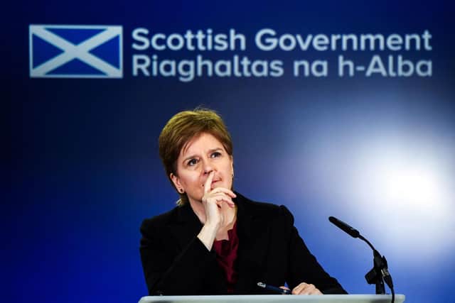 First Minister Nicola Sturgeon. Picture: Andy Buchanan/Pool/AFP via Getty Images