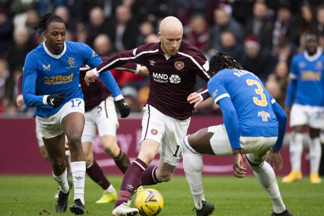 Action from Rangers' previous visit to Tynecastle in December, which saw them claim a 2-0 win over Hearts. (Photo by Paul Devlin / SNS Group)