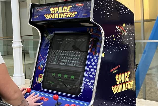 The Space Invaders machine is one of 100 games visitors can get their hands on at National Museums Scotland's Game On exhibition. Pic: J Christie