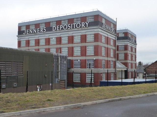 The Jenners Depository was constructed in 1925 at Balgreen. The B-listed building was sold in 2005 and is now a self storage facility.