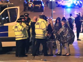 Police at the Manchester Arena at the end of a concert by US star Ariana Grande in 2017.  The Manchester Arena Inquiry has published its report into the emergency services' response to the terror attack in 2017
