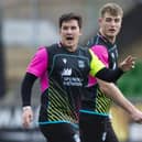 Sam Johnson, left, and Stafford McDowall will form a centre pairing for Glasgow Warriors against Perpignan.  (Photo by Ross MacDonald / SNS Group)