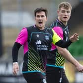 Sam Johnson, left, and Stafford McDowall will form a centre pairing for Glasgow Warriors against Perpignan.  (Photo by Ross MacDonald / SNS Group)