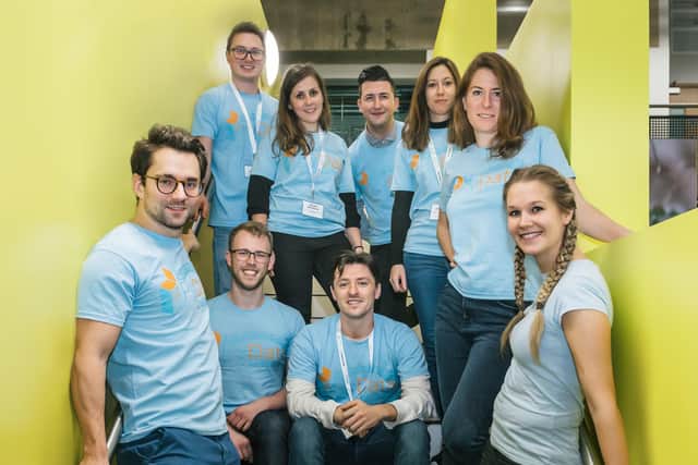 CEO and founder Raoul-Gabriel Urma, pictured far left with some of the Cambridge Spark team. Picture: Andrew Wilkinson.