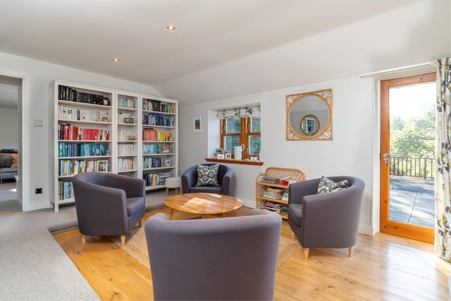 Interior: Its ground floor provides a wealth of flexibility for homebuyers, with spaces currently used as a cinema, reading room, lounge and an open-plan kitchen-diner. The first-floor features an impressive principal bedroom with full-height ceiling.