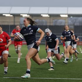 Emma Orr runs in to score Scotland's second try in their narrow 24-21 win against Wales in this year's Women's Six Nations (Picture: Ian MacNicol/Getty Images)