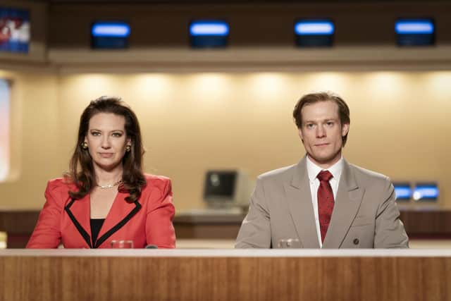 Anna Torv and Sam Reid in The Newsreader.