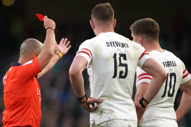 England full-back Freddie Steward has been cleared to play after his red card in Saturday’s Six Nations defeat by Ireland was overturned.