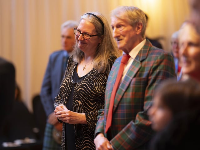 Mòd an Òban Civic Reception held in the Argyllshire Gathering Halls - pictured are Moira and Sandy Dunlop.