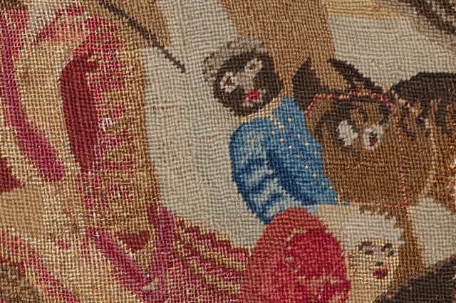 The black man featured in the Battle of Culloden tapestry. PIC: Ewen Weatherspoon/ NTS.