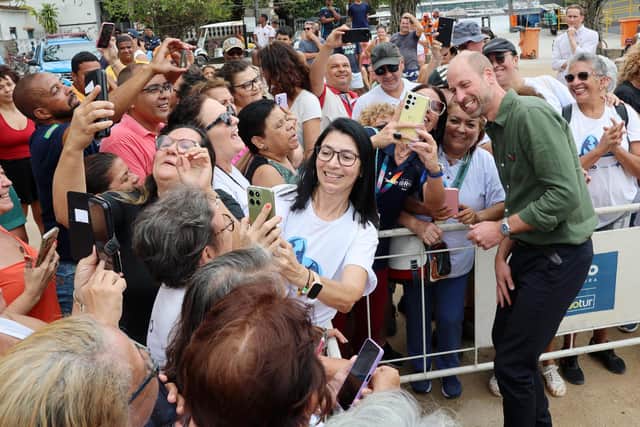 The Prince of Wales meets members of the public during his trip to Brazil for the annual Earthshot Prize Awards (Picture: Chris Jackson/PA Wire)