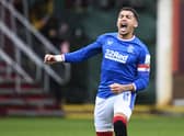 Rangers captain James Tavernier celebrates his free-kick equaliser in the 4-2 win over Motherwell. (Photo by Rob Casey / SNS Group)