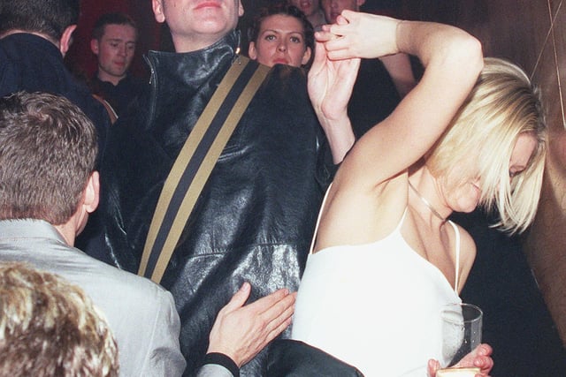 The newly opened nightclub ( old music factory), London Road, opening night. Face in the crowd Phil Oakey tries going to bed in 2000