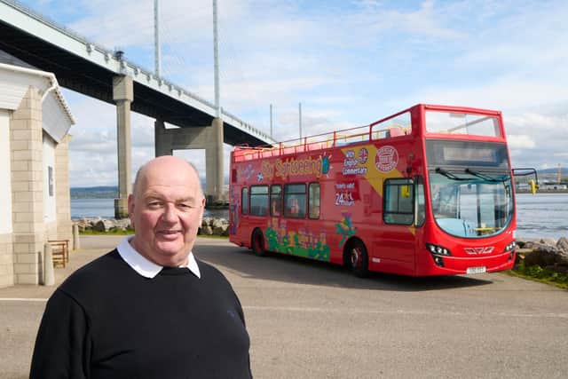 D&E Coaches’ Donald Mathieson is delighted by the response to the revitalised City Sightseeing tours operated by D&E Coaches. Picture: Ewen Weatherspoon
