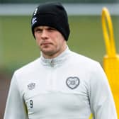 Lawrence Shankland pictured back in Hearts training ahead of the weekend match against Aberdeen at Pittodrie.  (Photo by Mark Scates / SNS Group)