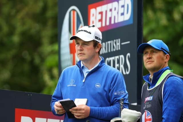 Bob MacIntyre and current caddie Mike Thomson during the recent Betfred British Masters hosted by Danny Willett at The Belfry. Picture: Andrew Redington/Getty Images.