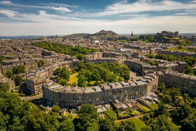 A drone image captures fully the stunning Moray Place Grade-A listed buildings
Pic: Knight Frank