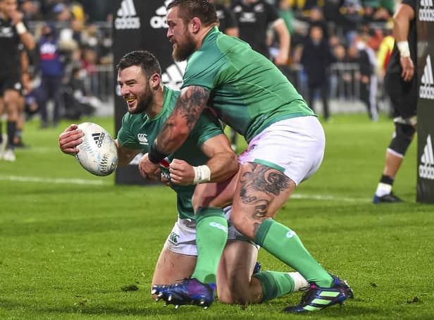 Garry Ringrose scored one of Ireland's tries in their extraordinary triumph over New Zealand.