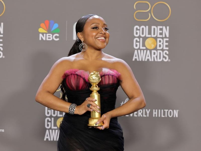 In Abbott Elementary's second award of the night, Quinta Brunson beat Jenna Ortega to the award for Best Actress in a Television Series – Musical or Comedy.
