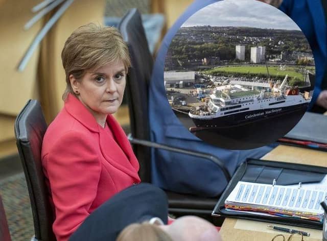 Nicola Sturgeon was quizzed over £87,000 bonuses paid to management at Ferguson Marine during a heated First Minister’s Questions.