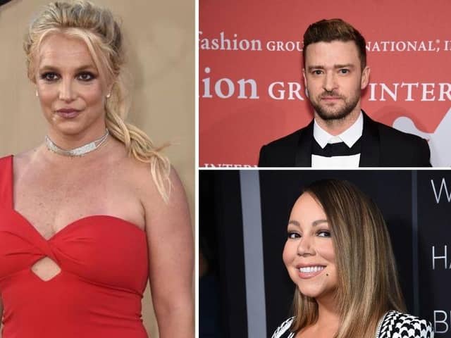 Justin Timberlake and Mariah Carey are among celebrities showing their support for Britney Spears as she asks a judge to end her conservatorship.