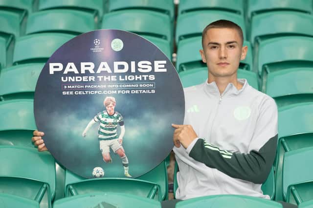 Gustaf Lagerbielke during a Celtic press conference after the UEFA Champions League group stage draw.