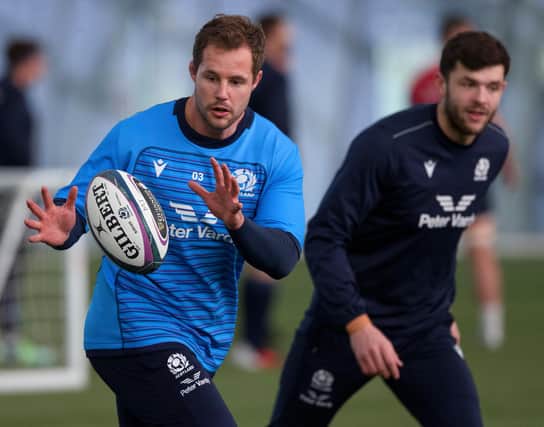 Allan Dell training with the Scotland squad at Oriam on Monday.  (Photo by Craig Williamson / SNS Group)