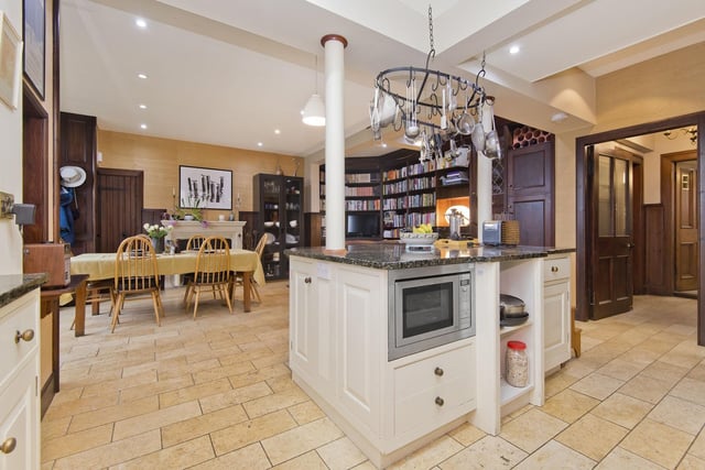 The dining kitchen area