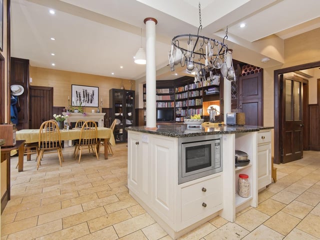 The dining kitchen area