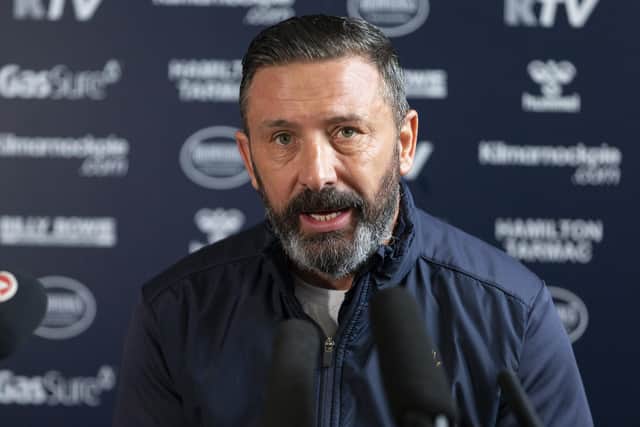 Kilmarnock manager Derek McInnes takes his side to Ibrox to face Rangers on Saturday.  (Photo by Ewan Bootman / SNS Group)