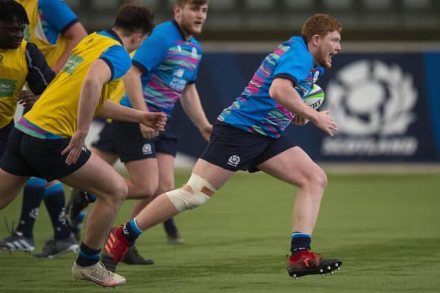 Craig Davidson, pictured during a Scotland U20 Training Session at the Oriam, has been selected to start against Wales. (Photo by Ross MacDonald / SNS Group)