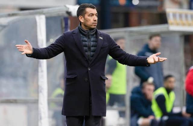 Rangers manager Giovanni van Bronckhorst during his team's Scottish Cup quarter-final victory over Dundee at Dens Park. (Photo by Alan Harvey / SNS Group)