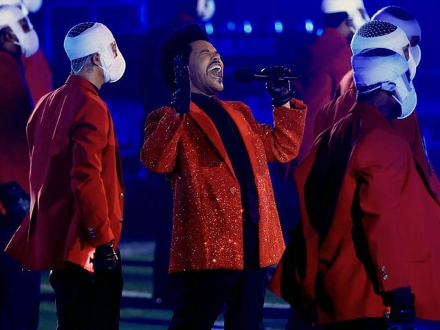 The Weeknd was booked to deliver the half-time sparkle at Super Bowl LV at Florida's Raymond James Stadium in 2021. A lack of star guests hasn't affected the performance's popularity - with 54 million views in the bank.