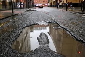 Potholes in Glasgow - one of the regions to make the top ten for an increased bill