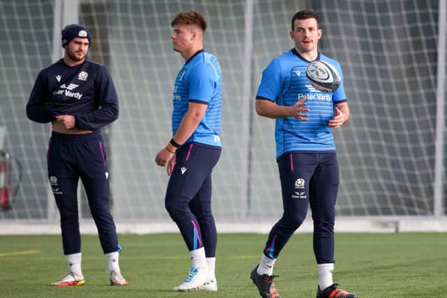 Matt Scott (R) is back in the Scotland team for the first time in four years. (Photo by Craig Williamson / SNS Group)