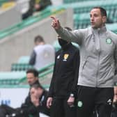 Celtic interim manager John Kennedy during the  Scottish Premiership match between Hibs and Celtic  at Easter Road  on May 15, 2021, in Edinburgh, Scotland. (Photo by Craig Foy / SNS Group)