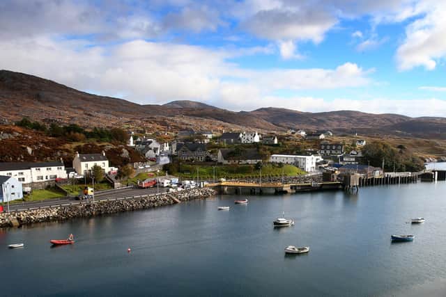 Salmon farms are dotted around the coast of the Western Isles.