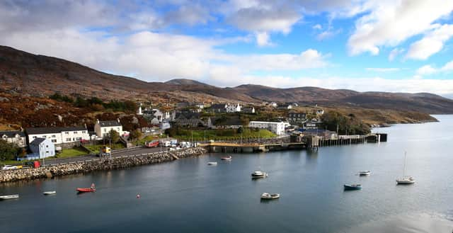 Salmon farms are dotted around the coast of the Western Isles.