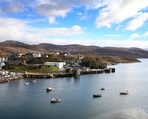 Salmon farms are dotted around the coast of the Western Isles.