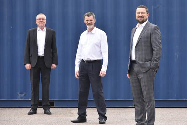Aberdeen-based J&S Subsea exec chairman Matt Blair, engineering director James Morris and business development director Simon Smith.
