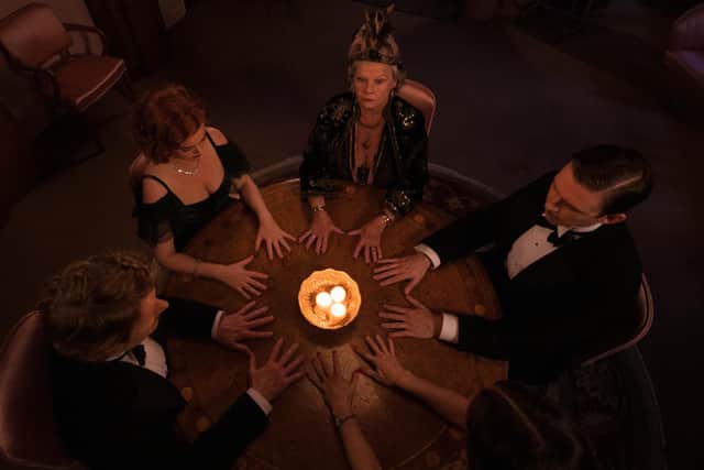 Judi Dench leads a seance in Blithe Spirit PIC: Sky Cinema
