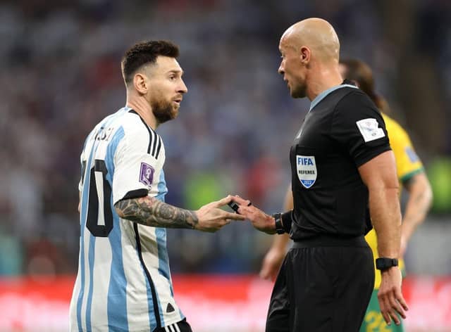 Referee Szymon Marciniak will oversee Sunday's FIFA World Cup final in Qatar (Photo by Francois Nel/Getty Images)