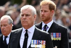Prince Andrew and Prince Harry. Picture: PA