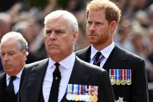 Prince Andrew and Prince Harry. Picture: PA