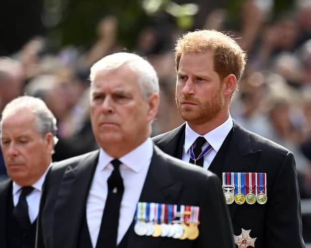 Prince Andrew and Prince Harry. Picture: PA